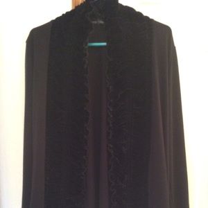 Casual Express Black Open Front Sweater XL